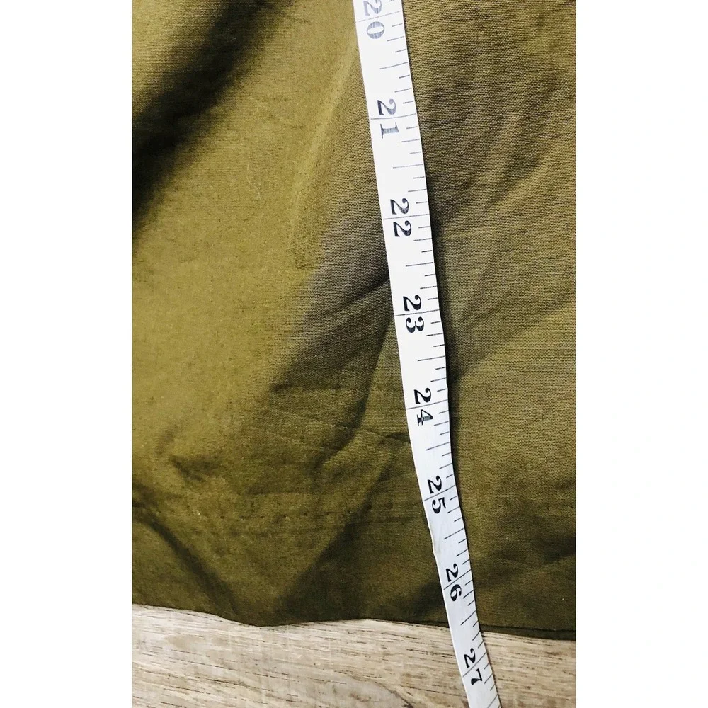 Madewell  Skirt 6 Green Military Khaki Pleated‎ Midi Lined